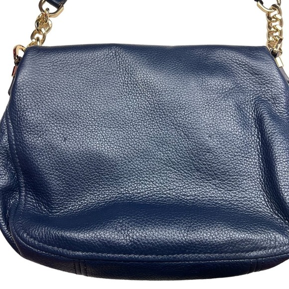 Michael Kors Bedford Leather Bag Navy Blue - Picture 8 of 12